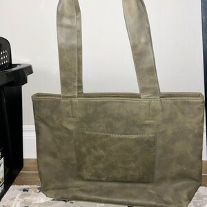 Olive Green Tote Bag